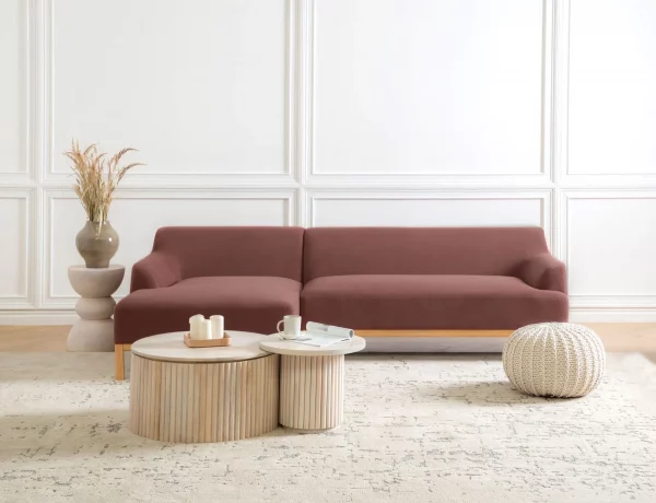 Right Corner Sofa Burgundy SOSJO