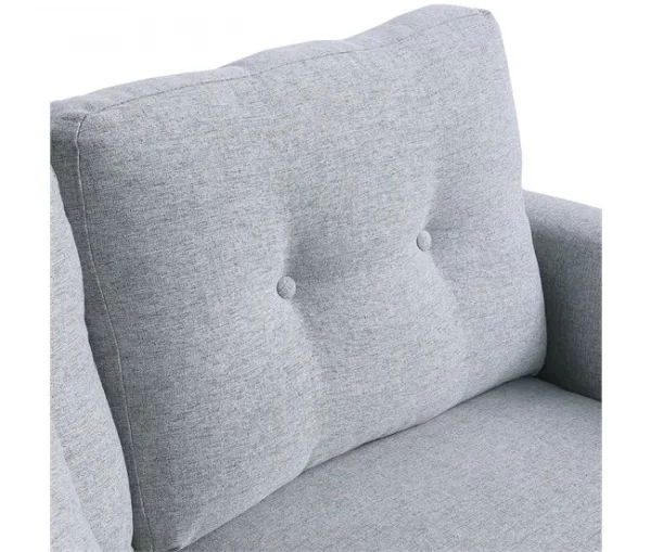 HOMCOM Sofá de 2 lugares Poltrona de dois lugares para sala de estar com almofadas e assento acolchoado fronha lavável 140x78x83 cm cinza claro