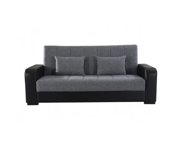 Sofá cama PRIMA  3 lugares preto cinza