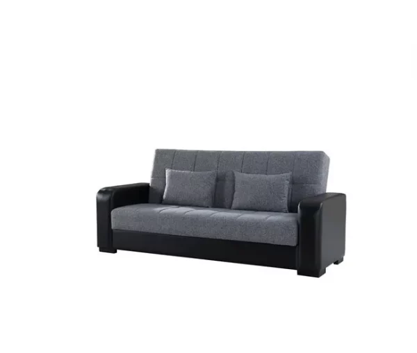 Sofá cama PRIMA  3 lugares preto cinza