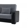 Sofá cama PRIMA  3 lugares preto cinza