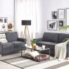 2 + 3 Sofa Set RONNEBY, Samtstoff Grau CH