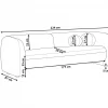 3 Seater Sofa, LEIREN, Taupe Velvet DEF