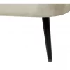 Chaise-longue à esquerda em veludo creme ALLIER
