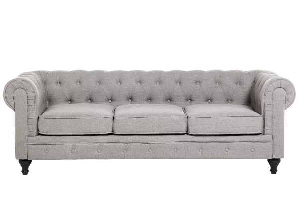 3-Sitzer CHESTERFIELD Hellgrau CH.