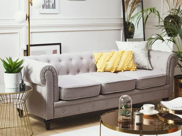 3-Sitzer CHESTERFIELD Hellgrau CH.