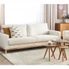 Sofá de 3 lugares em bouclé branco SIGGARD