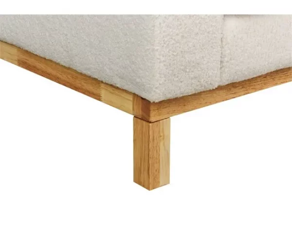 Sofá de 3 lugares em bouclé branco SIGGARD