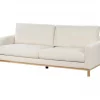Sofá de 3 lugares em bouclé branco SIGGARD