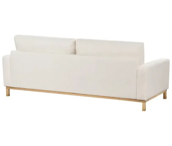 Sofá de 3 lugares em bouclé branco SIGGARD