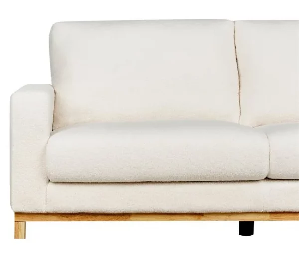 Sofá de 3 lugares em bouclé branco SIGGARD