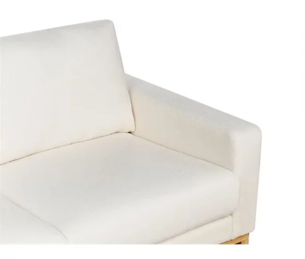 Sofá de 3 lugares em bouclé branco SIGGARD