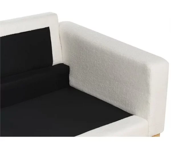 Sofá de 3 lugares em bouclé branco SIGGARD