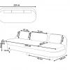 Sofa FANSEN, off white fabric DEF