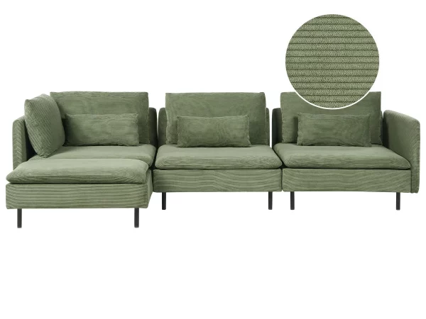 Right Corner Modular Sofa, EGERIS, green