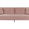 Velvet Sofa Bed Pink LUCAN DEF