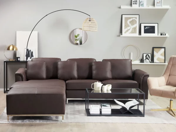 Sofa Ecksofa OSLO R braun CH