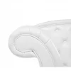 Chaise-longue em pele sintética branca com apoio à esquerda LATTES