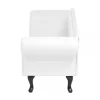 Chaise-longue em pele sintética branca com apoio à esquerda LATTES