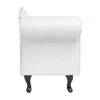 Chaise-longue em pele sintética branca com apoio à esquerda LATTES