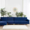 Schlafsofa ABERDEEN Samt Marineblau Mittelst. L/R CH