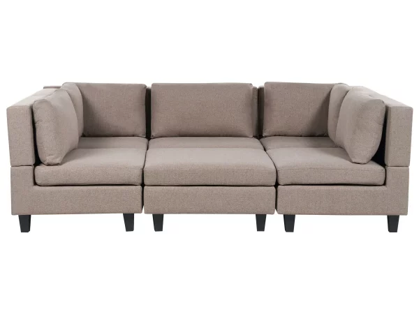 5-Seater Modular Sofa + Ottoman UNSTAD Brown DEF