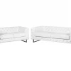 Sofa Set VISSLAND, Kunstleder, Weiss, CH