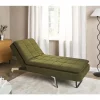 Chaise-longue ajustável em tecido verde LOIRET