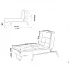 Chaise-longue ajustável em tecido verde LOIRET