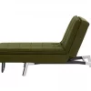 Chaise-longue ajustável em tecido verde LOIRET