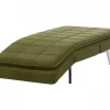 Chaise-longue ajustável em tecido verde LOIRET