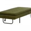 Chaise-longue ajustável em tecido verde LOIRET