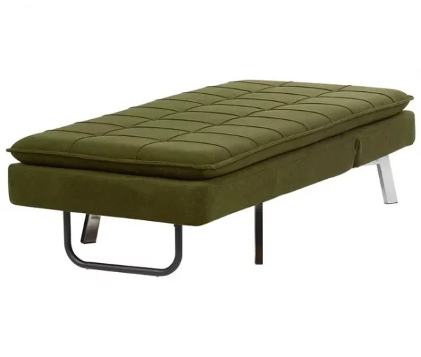 Chaise-longue ajustável em tecido verde LOIRET
