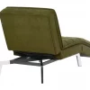 Chaise-longue ajustável em tecido verde LOIRET