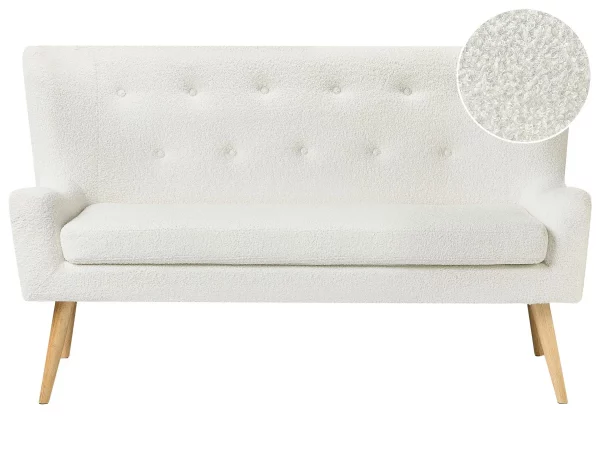 Sofa SKIBBY, white boucle DEF