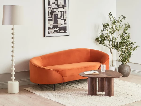 Velvet Sofa, SAVAR, Orange