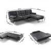 Chaise Longue Sofá Cama + Mesa de Centro Elevable