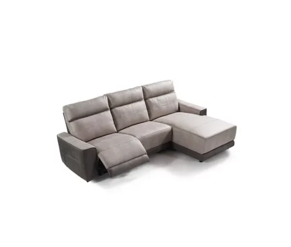 Chaise longue relax elétrico 2 lugares MOON lado dereito cinza