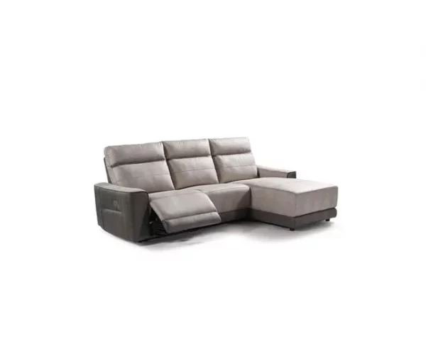 Chaise longue relax elétrico 2 lugares MOON lado dereito cinza