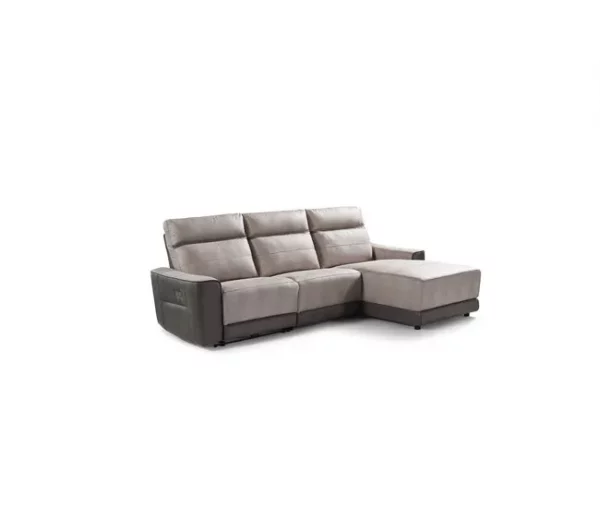 Chaise longue relax elétrico 2 lugares MOON lado dereito cinza