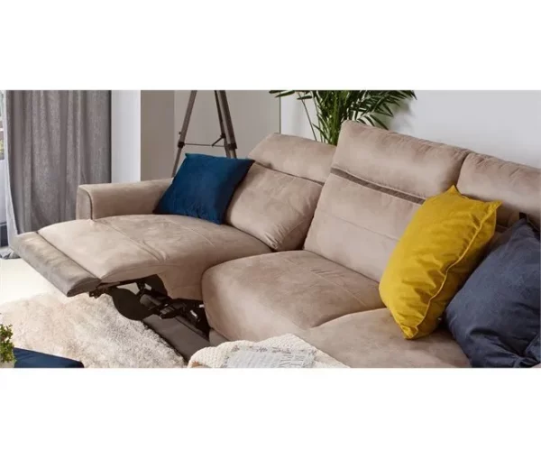 Chaise longue relax elétrico 2 lugares MOON lado dereito cinza