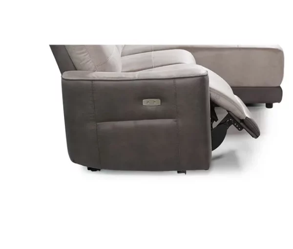 Chaise longue relax elétrico 2 lugares MOON lado dereito cinza