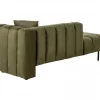 Chaise-longue à direita em veludo verde LANNILS