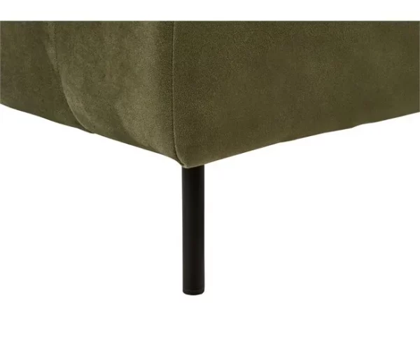 Chaise-longue à direita em veludo verde LANNILS