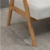 HOMCOM Sofá de 2 Lugares Moderno Sofá Sala de Estar Estofado em Poliéster com Assento Acolchoado e Pés de Madeira para Escritório Carga Máxima 200 kg 126x74x82 cm Creme
