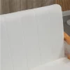 HOMCOM Sofá de 2 Lugares Moderno Sofá Sala de Estar Estofado em Poliéster com Assento Acolchoado e Pés de Madeira para Escritório Carga Máxima 200 kg 126x74x82 cm Creme