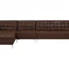 Schlafsofa ABERDEEN Lederopt OldStyle Braun Mittelst CH