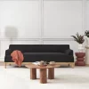 3 Seater Sofa fabric, black SOSJO