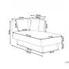 Chaise-longue à esquerda em tecido bouclé branco creme RIOM