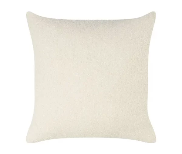 Chaise-longue à esquerda em tecido bouclé branco creme RIOM